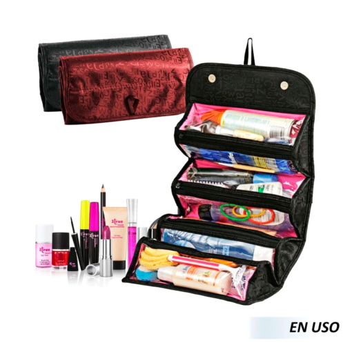 Bolso enrollable de maquillaje