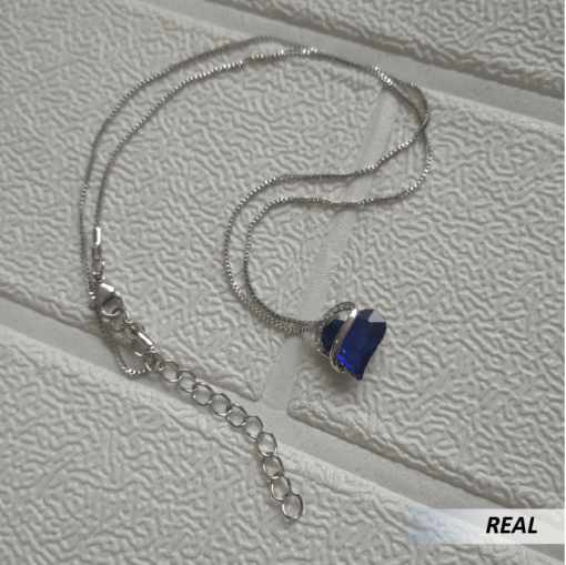 Collar de corazón de cristal de colores - Imagen 6
