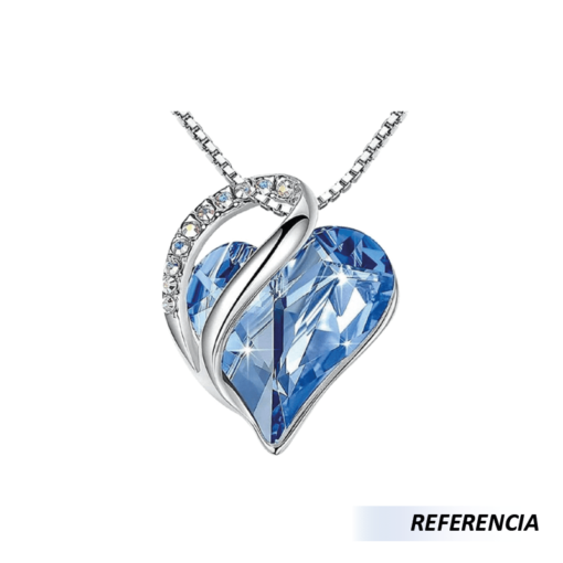 Collar de corazón de cristal de colores - Imagen 7