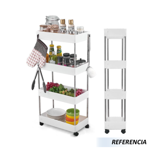 Organizador de 4 pisos de cocina con ruedas - Imagen 8