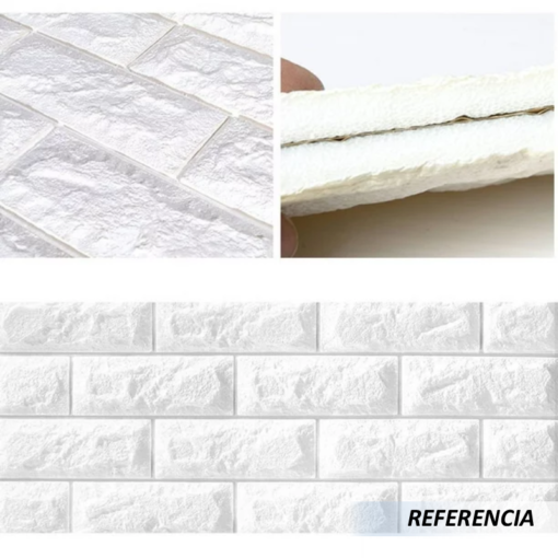 Papel tapiz pintado ladrillos blancos - Imagen 8