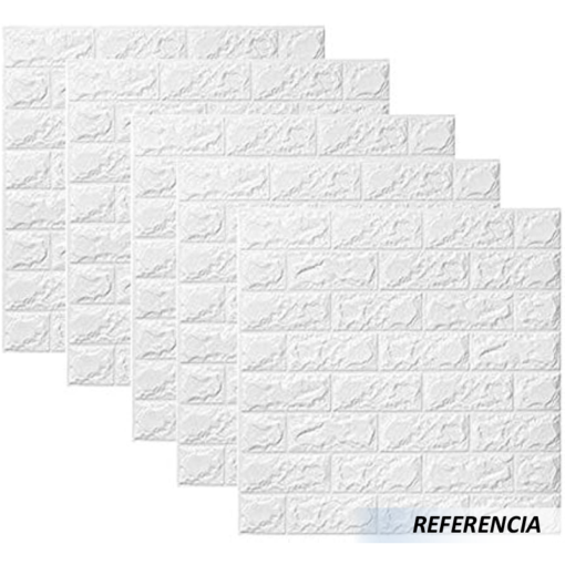 Papel tapiz pintado ladrillos blancos - Imagen 9