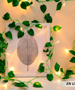 Guirnalda de hojas artificiales con luz led