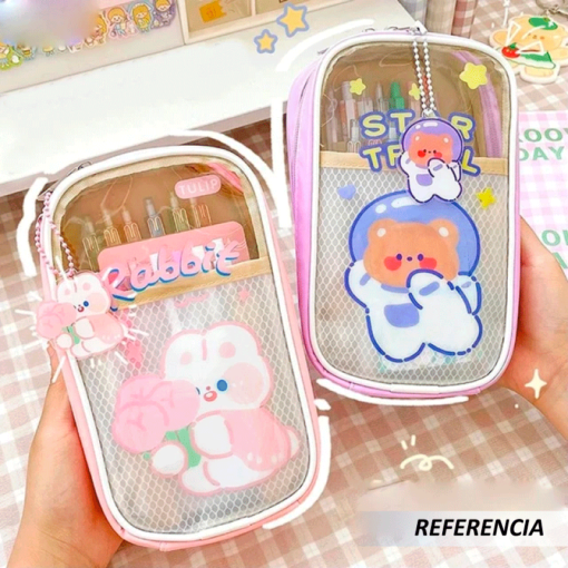 Bolsa transparente de conejo para bolígrafos - Imagen 7
