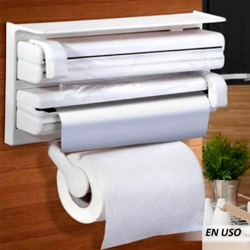 Dispensador de papel triple marco
