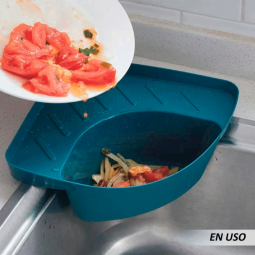 Escurridor esquinero para lavabo
