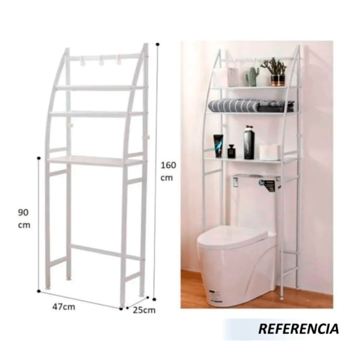 Estante curvo  3 pisos para el baño - Imagen 7