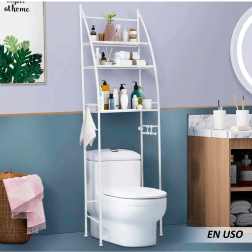 Estante curvo  3 pisos para el baño