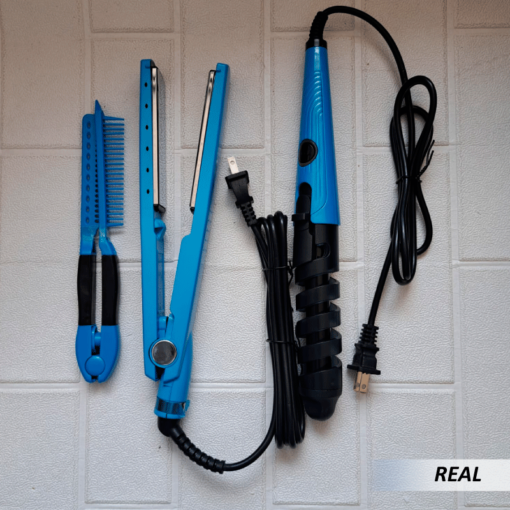 Kit Nano Titanium Plancha Rizadora Y Peine - Imagen 5