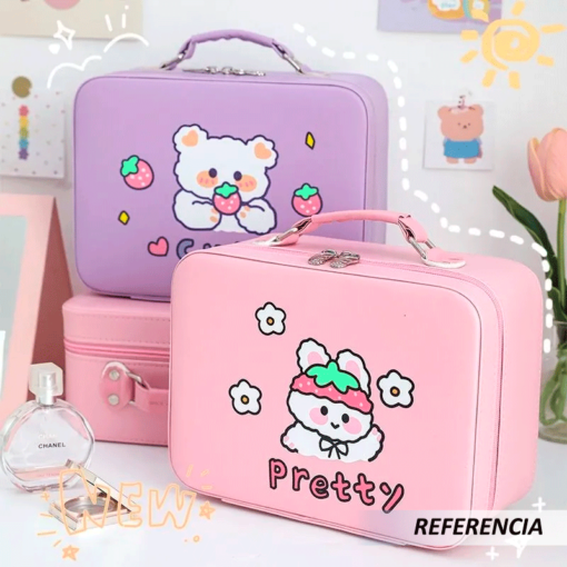 Bolsa con diseño organizador de maquillaje con espejo - Imagen 7