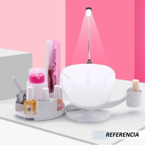 Soporte de esmalte de uñas con reposa manos multiángulo - Imagen 8