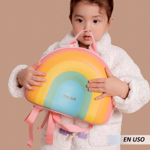 Mini mochila en forma arcoíris para niños y niñas