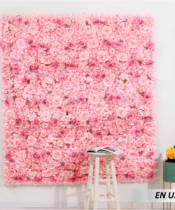 Panel decorativo de pared con flores artificiales