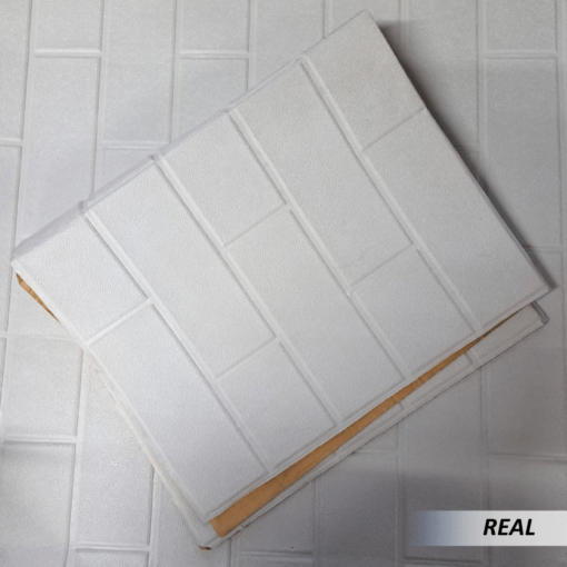 Papel tapiz pintado ladrillos blancos - Imagen 5