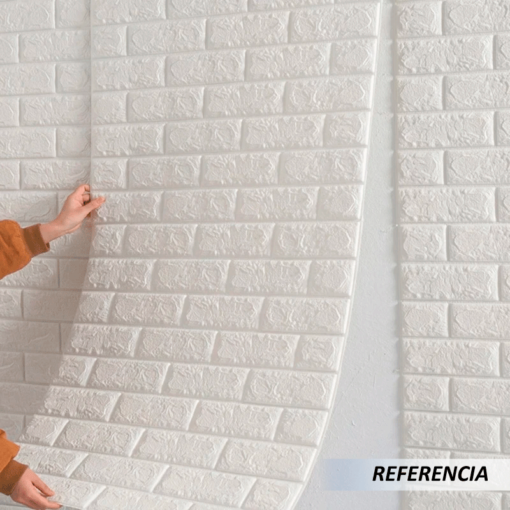 Papel tapiz pintado ladrillos blancos - Imagen 7