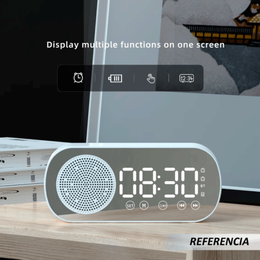 Radio despertador Digital con espejo y pantalla LED - Imagen 7