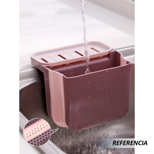 Recipiente plegable con ventosa escurridor para cocina - Imagen 8