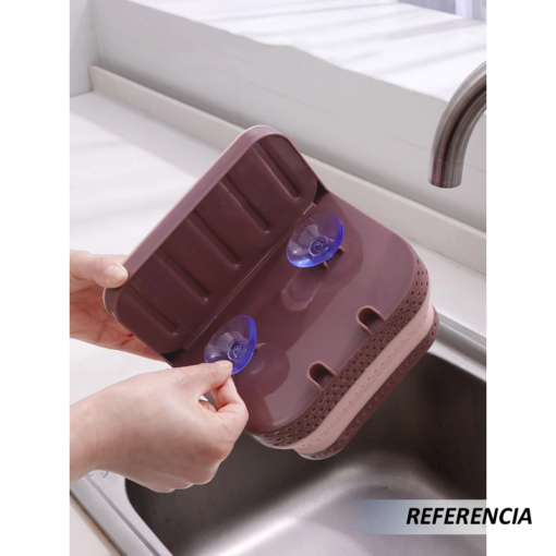 Recipiente plegable con ventosa escurridor para cocina - Imagen 9
