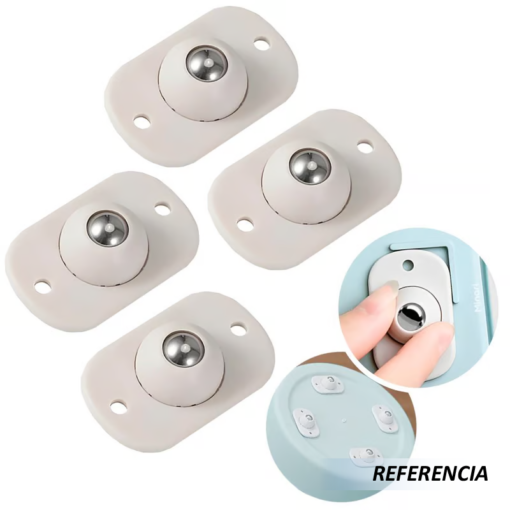Mini ruedas giratorias adhesivas - Imagen 9
