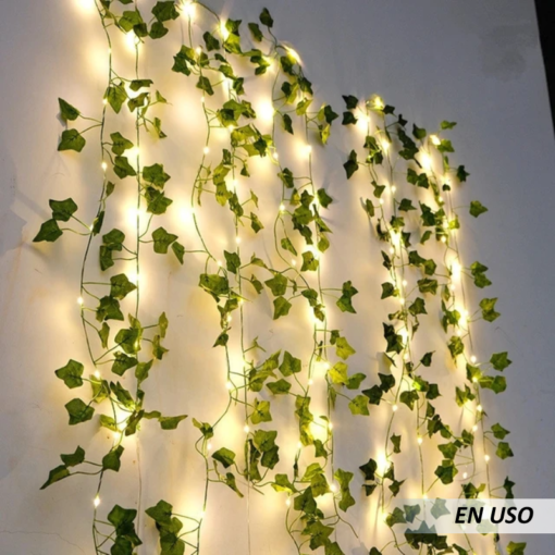 Guirnalda de hojas artificiales con luz led - Imagen 3