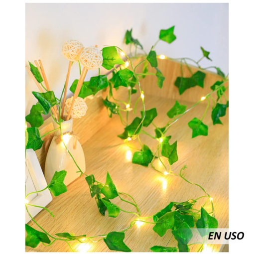 Guirnalda de hojas artificiales con luz led - Imagen 4