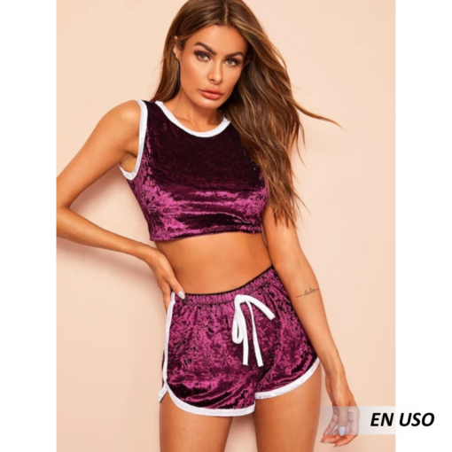Conjunto de pijama terciopelo - Imagen 4