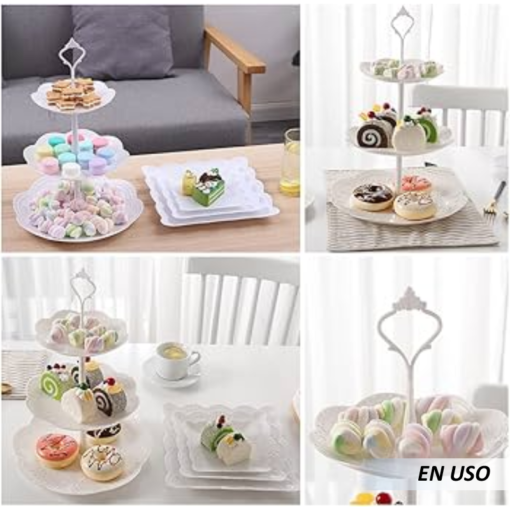 Soporte de frutas de 3 niveles de plastico - Imagen 3