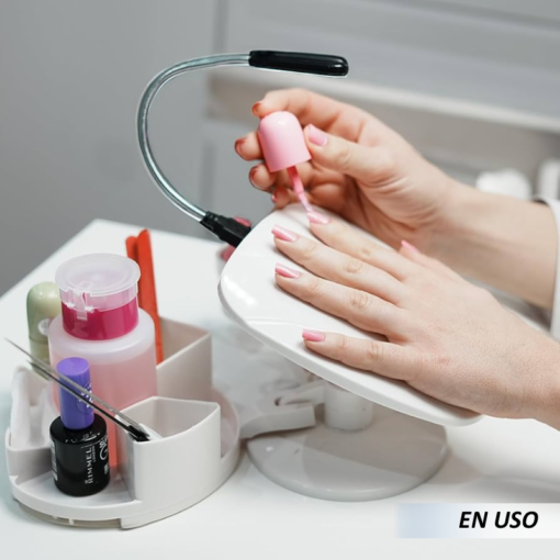 Soporte de esmalte de uñas con reposa manos multiángulo - Imagen 4