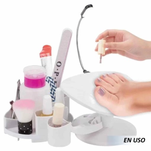 Soporte de esmalte de uñas con reposa manos multiángulo - Imagen 3