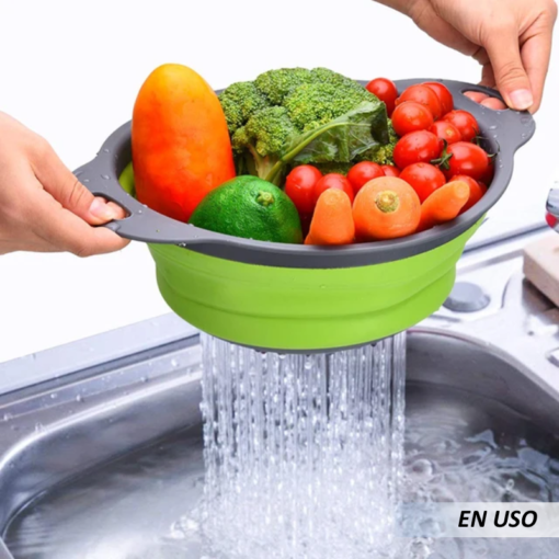 Colador plegable de silicona para cocina - Imagen 4
