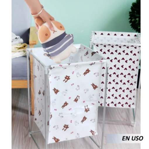 Cesta de ropa sucia de tela a prueba de polvo - Imagen 3