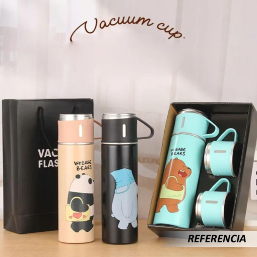 Juego de termo con tazas con diseño - Imagen 8