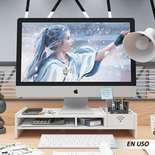 Soporte de Escritorio para Monitor con Cajones de Almacenamiento - Imagen 3