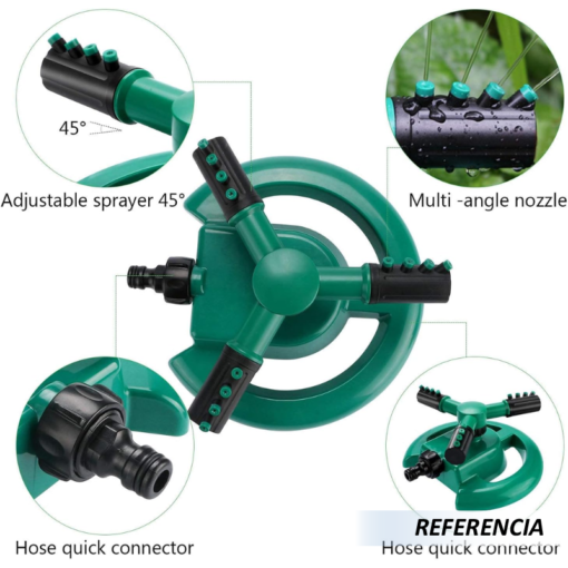Rociador automático de agua inteligente de 360º con 3 brazos giratorios - Imagen 8