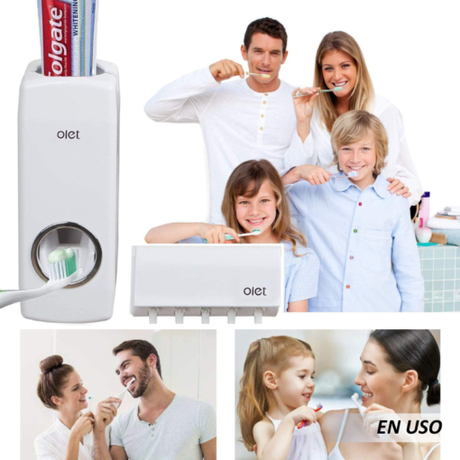 Dispensador de Pasta Dental y Soporte para Cepillos de Dientes - Imagen 7