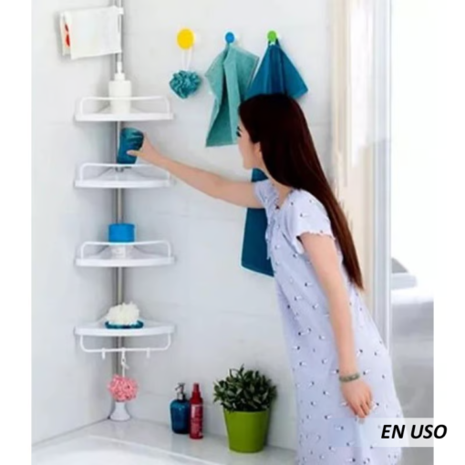 Estante esquinero de baño de 4 niveles - Imagen 4
