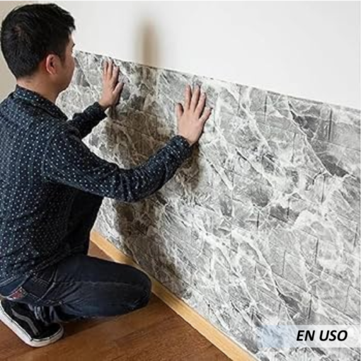  Paneles de pared de mármol simulado - Imagen 3