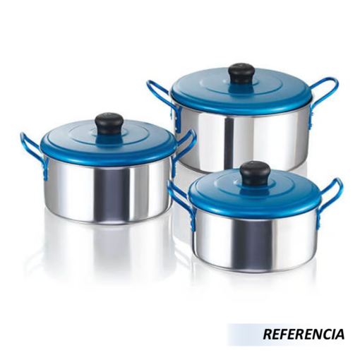 Set de ollas x3 con tapas - Imagen 7