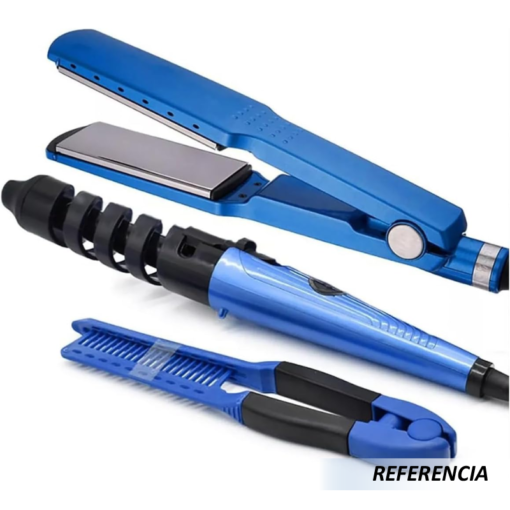 Kit Nano Titanium Plancha Rizadora Y Peine - Imagen 9