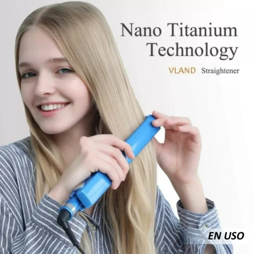 Kit Nano Titanium Plancha Rizadora Y Peine - Imagen 4