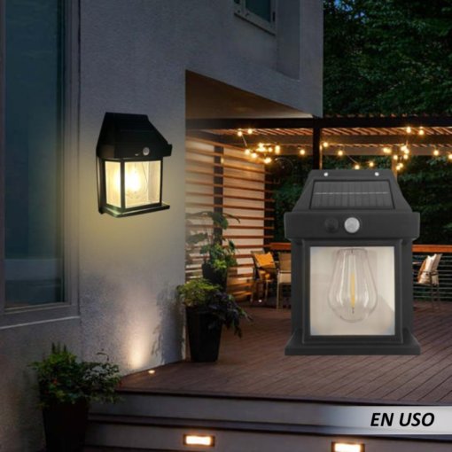 Lámpara foco solar de pared para exteriores - Imagen 4