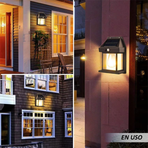 Lámpara foco solar de pared para exteriores - Imagen 3