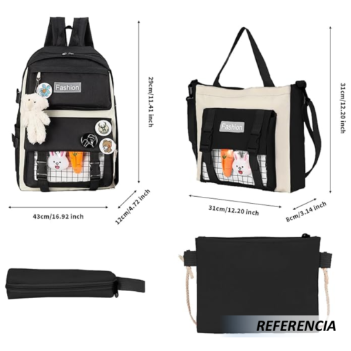 Mochila 5 piezas fashion - Imagen 9