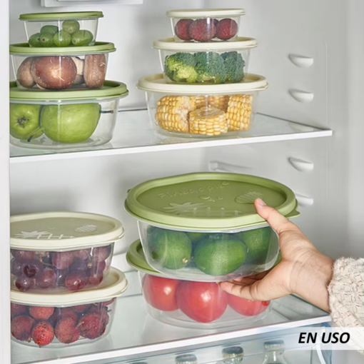 Caja de almacenamiento de refrigerador transparente redonda - Imagen 3