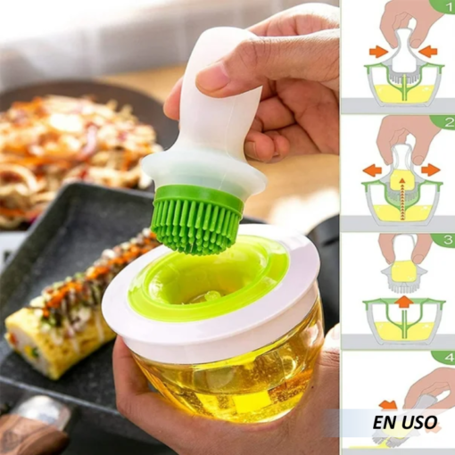 Botella dispensador con brocha de aceite - Imagen 4