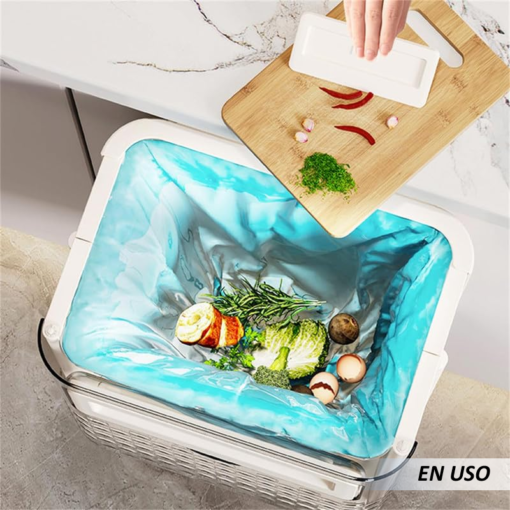 Cubo plegable de basura colgante para cocina - Imagen 3