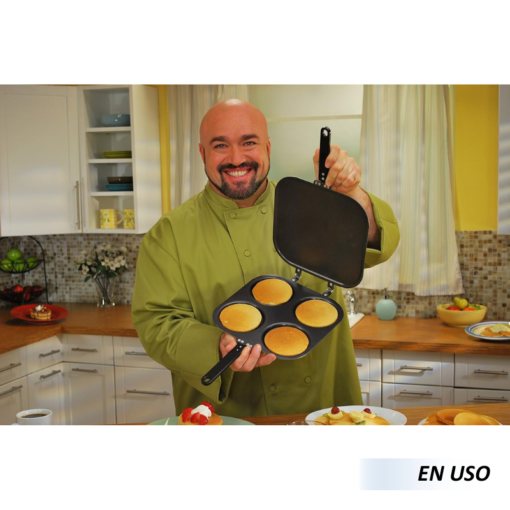 Sartén Doble Cara 4 espacios Para Pancakes - Imagen 4