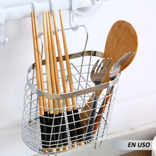 Soporte de cubiertos colgante de acero - Imagen 3