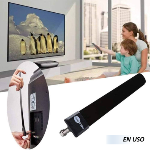 Antena Digital de Tv para interiores con dos adaptadores - Imagen 3