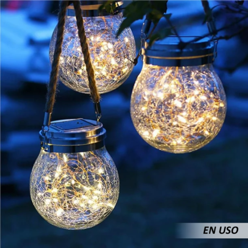 Linterna de luz Solar con grietas para decoración de Exteriores - Imagen 4